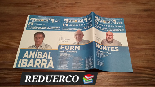 Boleta Electoral 2015 Frente Victoria Ibarra Form 26/4 (Usado)