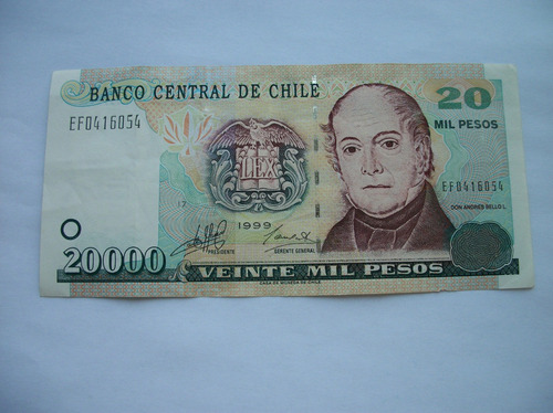 Billete 20.000 Pesos Chile 1999 (rg)