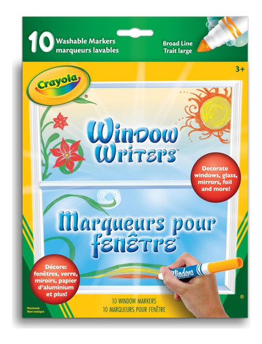 Marcadores Lavables Crayola 10 Piezas Para Ventana