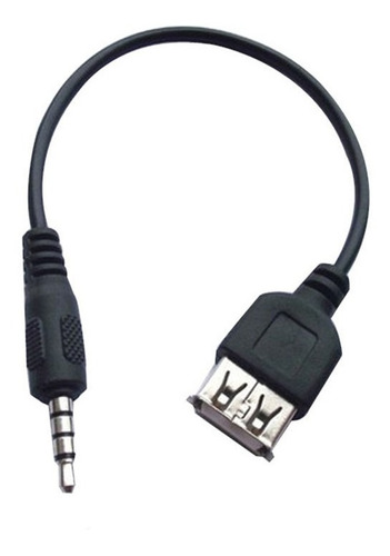 Cable Plug 3.5mm A Usb Hembra Para Auxiliar Auto Mp3 