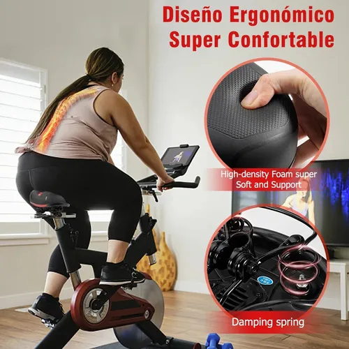 Bicicleta fija 2025 con asiento comodo