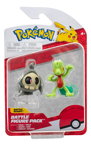 Pokémon - 2 Bonecos Duskull E Treecko - Sunny
