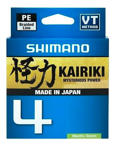 Linha Shimano Kairiki 4x Ldm54te Verde 0,215mm 25lb 150m