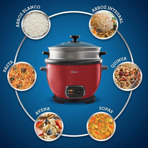 Olla Arrocera Multiusos Oster Roja Ckstrc5731r 1.8 Lts