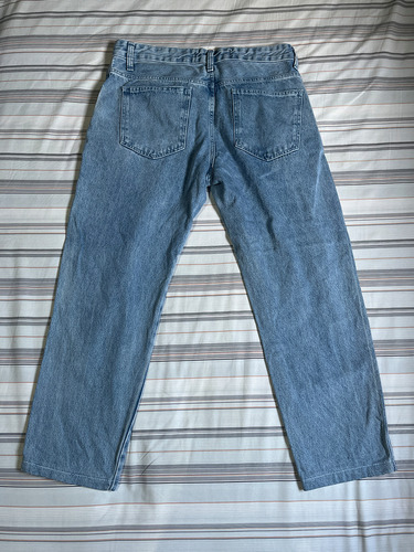 Calça Slim Cropped Em Jeans Com Bolsos Azul - Bluesteel (Usado)