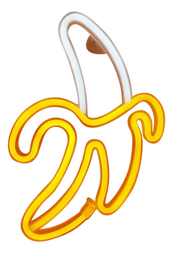 Letrero Led De Neón Tipo Banana Light Con Batería Y Alimenta