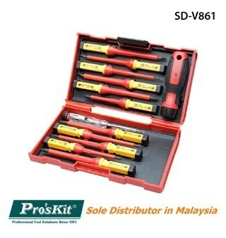 Kit De Destornilladores 1000v Vde 13 Pcs Marca Proskit