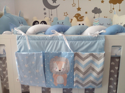 Bebé Feliz: Set Para Cuna Funcional Chichoneras Y Accesorios Animalitos