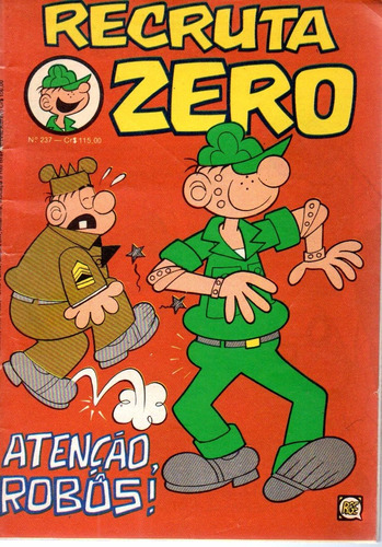 Recruta Zero N° 237 - 68 Páginas Em Português - Editora Rge - Formato 13,5 X 19 - Capa Mole - 1982 - Bonellihq Cx443 H18