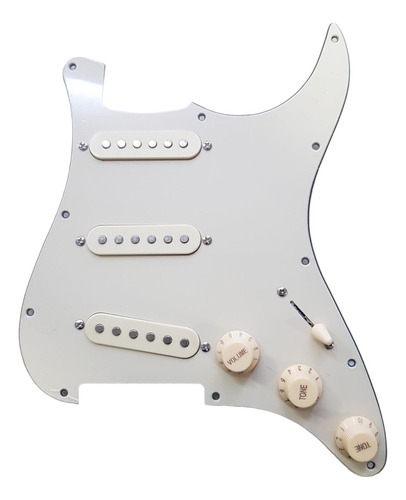 Escudo Completo Para Guitarra Strato Sss Creme Phx 67c Kit