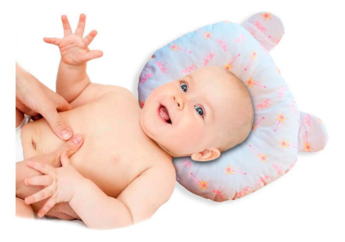 Travesseiro Anatômico Almofada Rosa Bebê Infantil Princesa