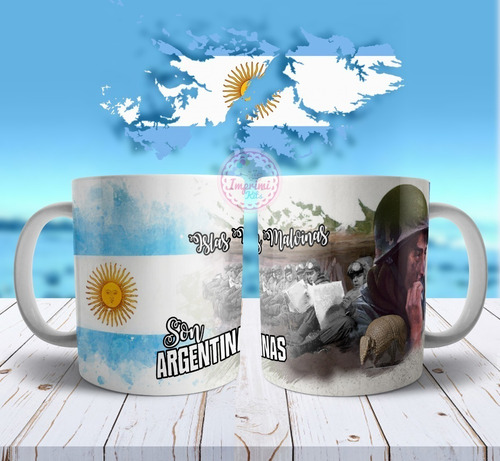 Plantillas Tazas Islas Malvinas Argentinas Sublimar Mockup 