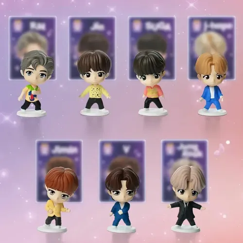 Kit Coleção BTS TinyTan McDonald's 2025 Figuras 9cm Plástico