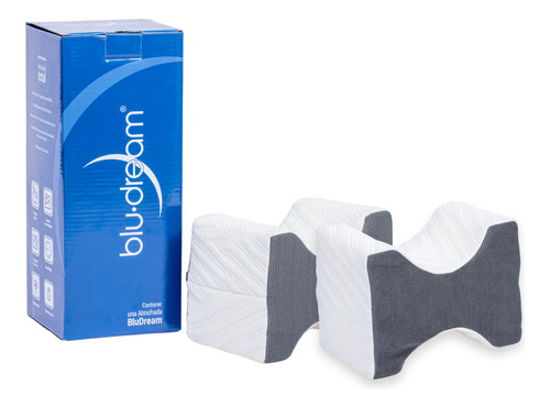 2 Pack Almohadas Bludream Rodillas Balance 25x18x15cm Color Blanco