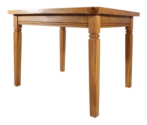 Imagem 3 de 4 de Mesa De Jantar Quadrada Pequena 1x1m Madeira Maciça Peroba