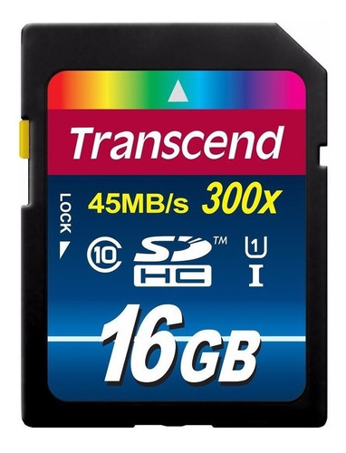 Memoria Transcend Sd 16 Gb Clase 10 Ultimate Ultra Rápida