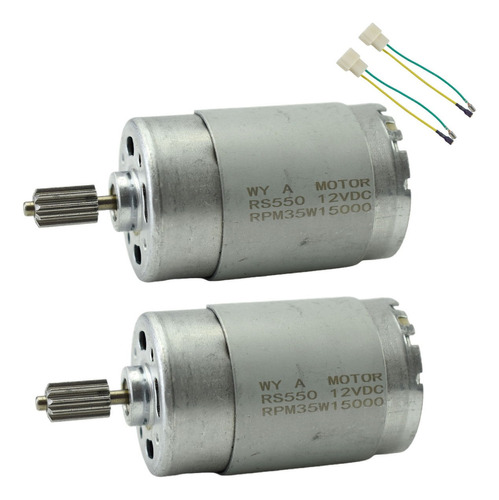 Motor De Corriente Continua Micro Gear 550, 12 V Dc, 15000 R