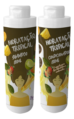Kit Shampoo E Condicionador 800ml Hidratação Tropical
