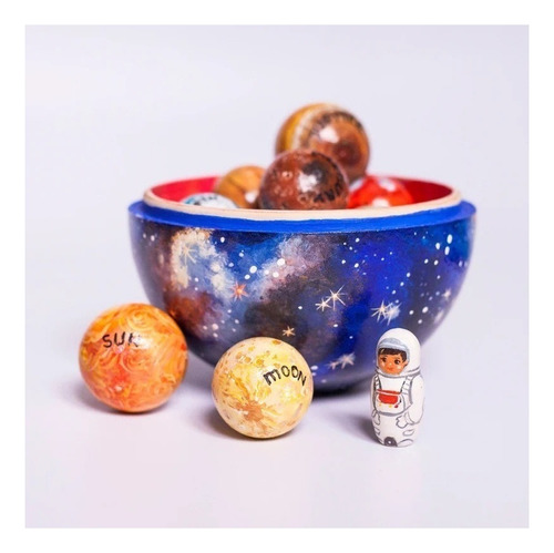 Wooden Cosmic Solar System Toy Gift 2024