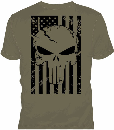 Camiseta Punisher Bandeira Eua Tam. Gg