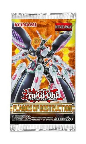 Yugioh Booster X 9 Cartas - Flames Of Destruction - Konami