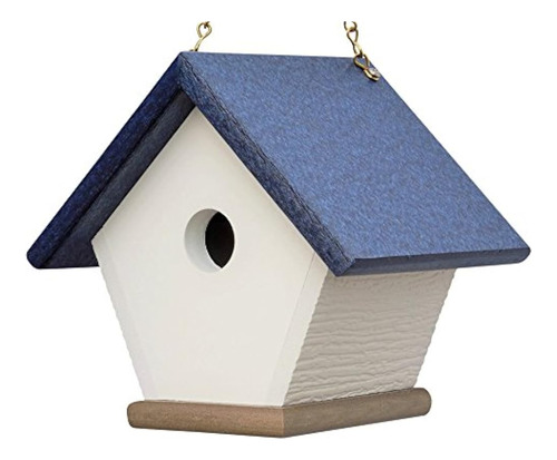 Casa Para Ave Homepro Garden Hp-wr70-nvwt Color Classic Navy Blue And Weatherwood De 17.78cm X 18.42cm X 15.24cm