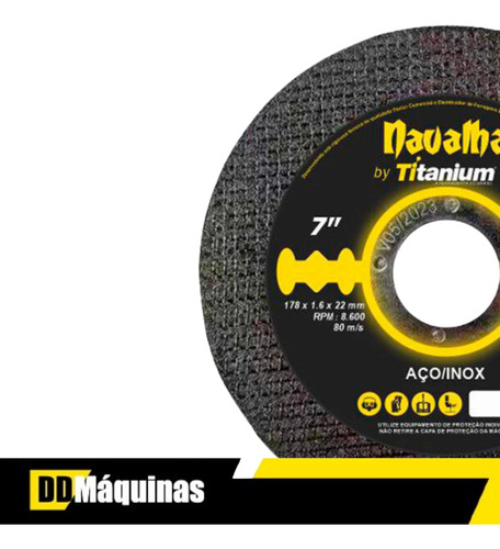 Kit Disco De Corte P/ Inox Titanium 100 Unidades Navalha 7