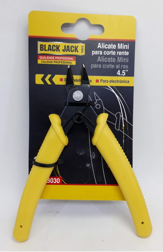 Pinza Alicate Corte Ras 4.5 Electronica Black Jack B030