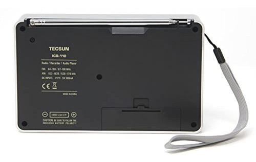 Tecsun Icr-110 Am Fm Radio Usb Mp3 player Parlante Gr