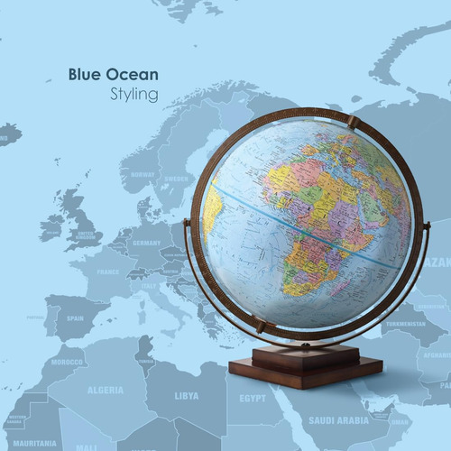 Globe Waypoint Geographic Revolution, 30 Cm De Diámetro, Azu