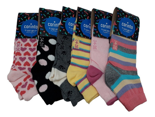 Medias Nena Surtido Pack X6 314 T4 + Cuotas Corinto