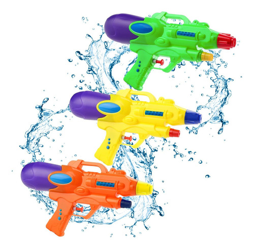Juguete Pistola De Agua  Shindel  Para Niños, 3 Piezas M Ptg