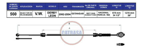 Chicote Selector De Velocidad Vw Derby Leon Estandar