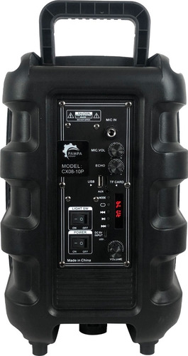 Imagen 4 de 8 de Parlante Karaoke Bluetooth Pampa + Microfono+ Control Remoto
