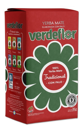 Yerba Mate Verdeflor Tradicional De 1kg