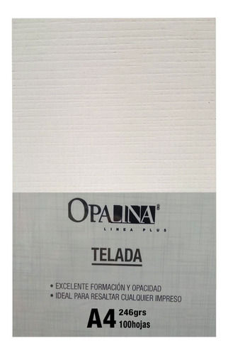 Opalina Telada Blanca A4 246g X100 Hojas