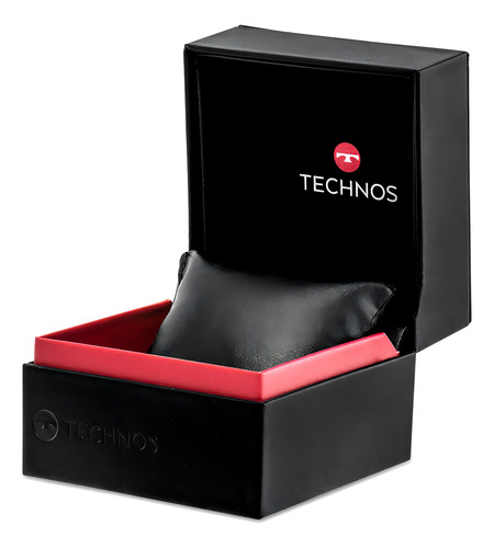 Relógio Technos Masculino Legacy Caixa Grande Js26afa/1b Correia Dourado Bisel Dourado Fundo Branco