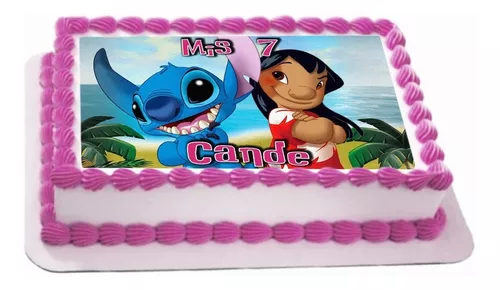 Lilo & Stitch-adorno para tarta de feliz cumpleaños, decoración de