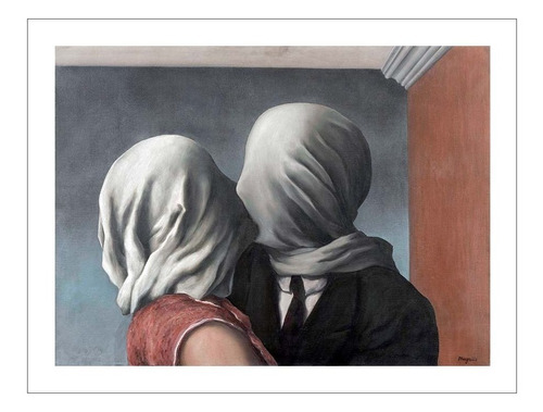 Lamina Fine Art Los Amantes René Magritte 60x80 Myc 