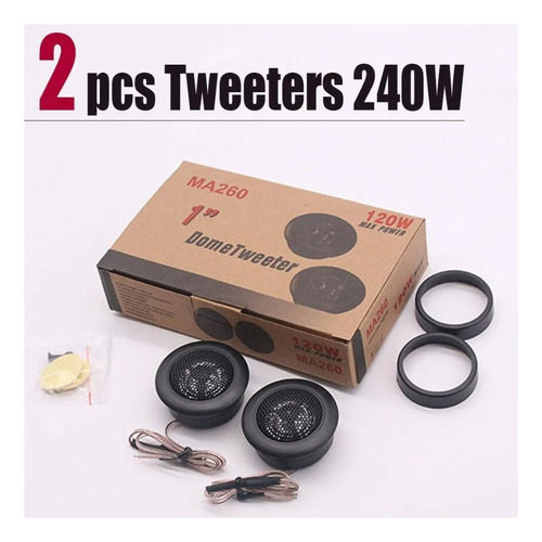 2pz Bocinas Tweeters Carbon Audio 240w Universal Para Carros