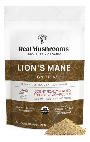 Real Mushrooms Lion's Mane Melena De León Polvo 150gr