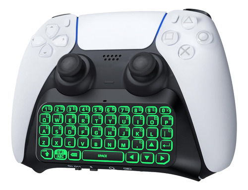 Timovo Green Backlight Keyboard For Ps5 Controller, Wireless