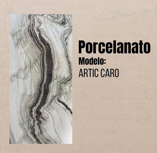 Euc Porcelanato Chino Artic Carob Carrara Brillante 60x120