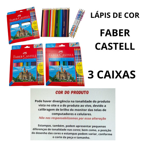 Lapis Cor 24 Cores Faber 20 C0res + 4 Bicolor Escolar Barato