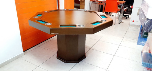 Imagen 3 de 4 de Mesa De Juego De Poker Octagonal - Diversiones Bago