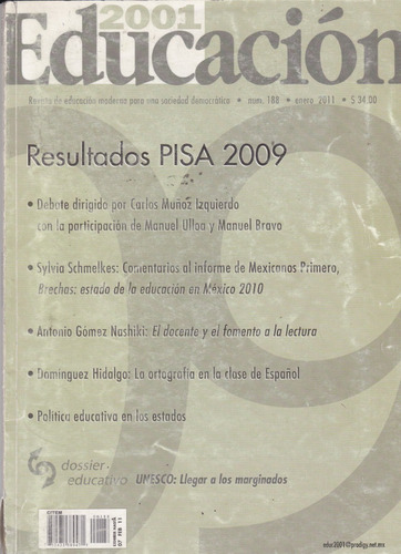Educación 2001 | Núm. 188 | Resultados Pisa 2009