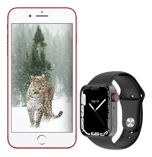 iPhone 7 128gb Rojo + Smartwatch S8 (obsequio) (Reacondicionado)