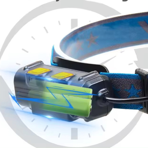 Linterna Frontal Cabeza Led Recargable Usb Sensor Movimiento