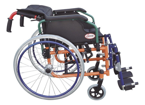 Silla De Ruedas Infantil Con Elevapiernas Desmontable Plegable