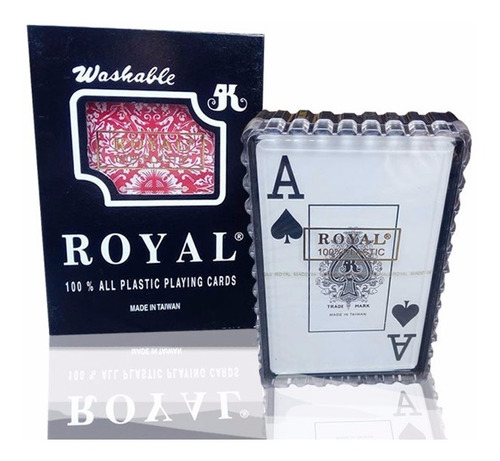 Baraja Poker Plastificada Roja Royal Washable Lavable Cf